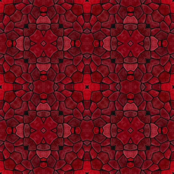 马赛克万花筒无缝宝石背景勃艮第红栗色图片下载
