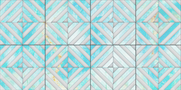 网格马赛克形状的3D渲染，材料海洋大理石为您的项目或室内设计装饰瓷砖和元素，高质量无缝逼真的纹理背景。图片下载
