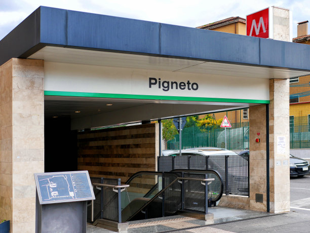 意大利罗马—2017年11月:Pigneto地铁外部入口或地铁C站线图片下载