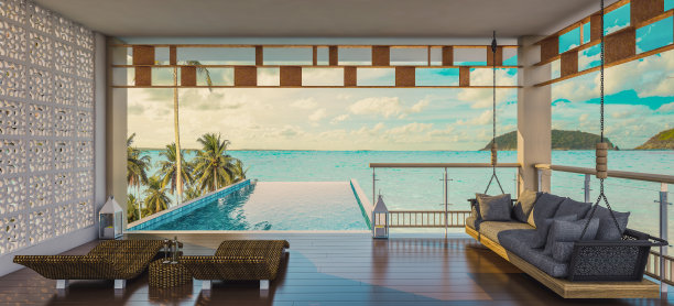 海景游泳池图片下载