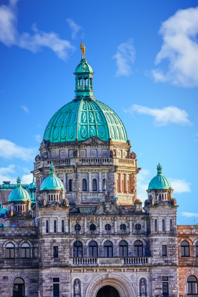 维多利亚议会大厦的绿色穹顶图片下载