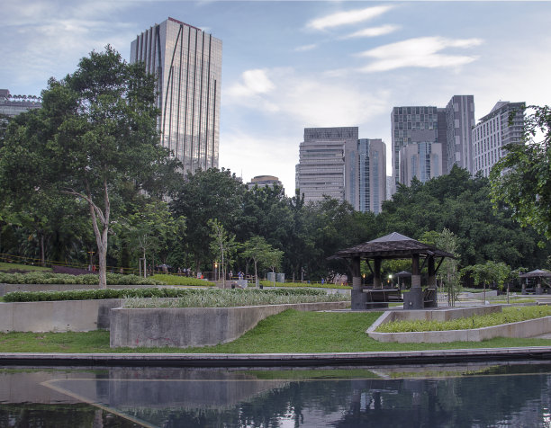 吉隆坡市中心KLCC区。图片下载