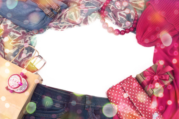 框架来自于女性衣柜的元素。图片下载