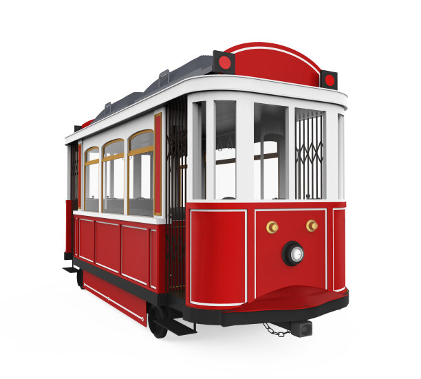 有轨电车孤立图片下载