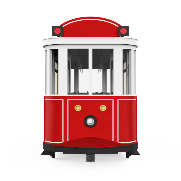 有轨电车孤立图片下载