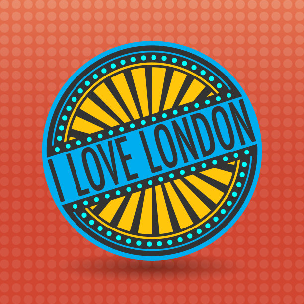 颜色标签与文字我爱伦敦里面图片下载