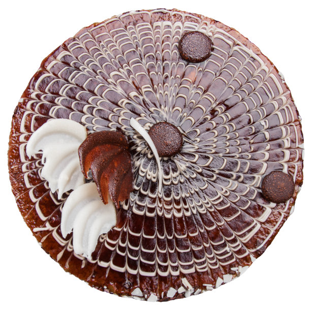 牛奶巧克力蛋糕俯视图图片下载