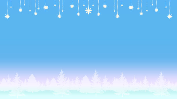 冷杉和星星的背景素材图片