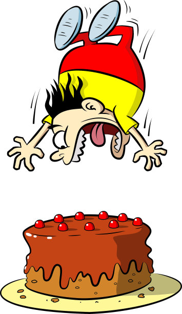 孩子跳进蛋糕里图片下载