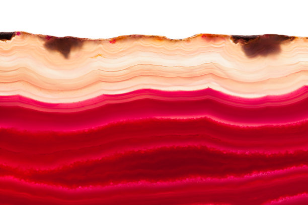 摘要背景-红色玛瑙片矿物分离在白色背景图片下载