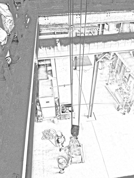 起重机上的复印机图片下载