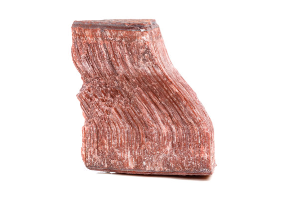 宏观矿物石牛眼，虎眼品种在白色背景上图片下载