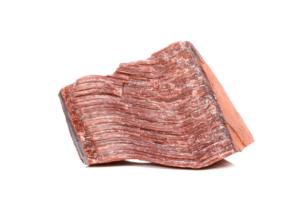 宏观矿物石牛眼，虎眼品种在白色背景上图片下载