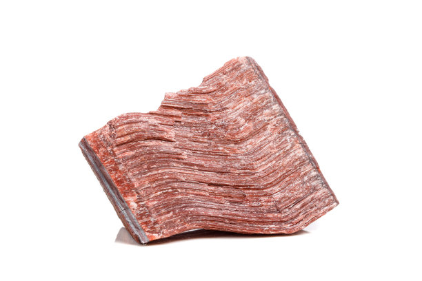 宏观矿物石牛眼，虎眼品种在白色背景上图片下载