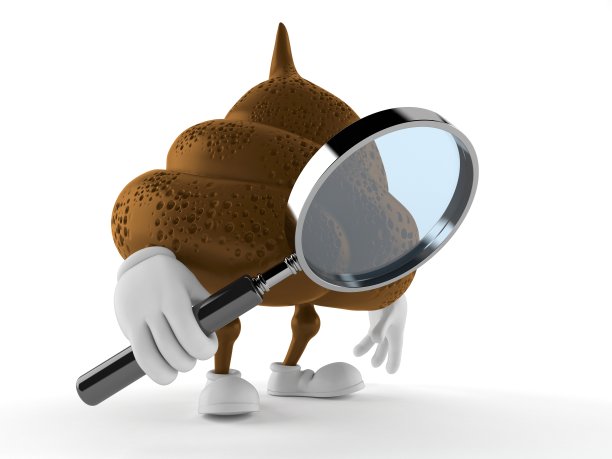 通过放大镜看大便的人物图片下载