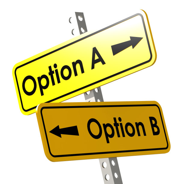 选项A和选项B有黄色路标图片下载