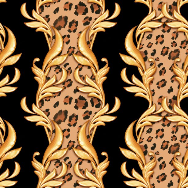 无缝巴洛克图案1图片下载