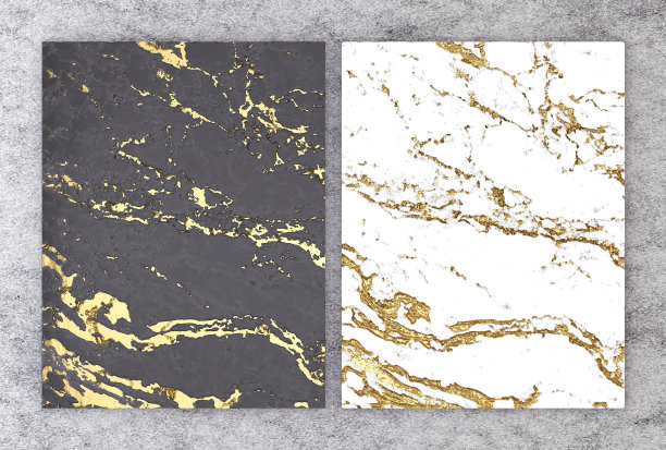 3D渲染黑白大理石与金箔婚礼和问候卡或您的项目室内设计装饰瓷砖，高品质无缝逼真的纹理背景。图片下载