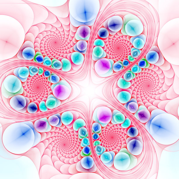 幻想五彩纷乱的分形纹理。图片下载