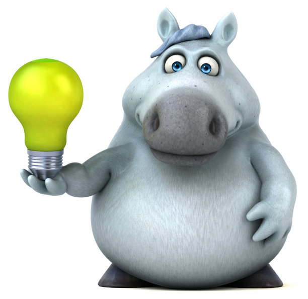 有趣的马- 3D插图图片下载