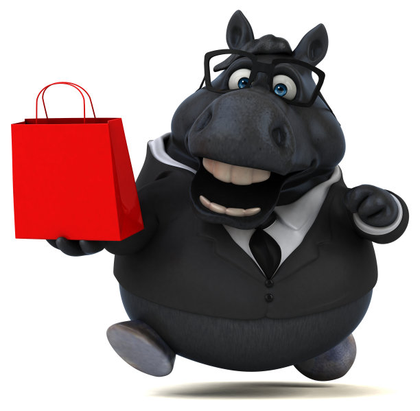 有趣的马- 3D插图图片下载