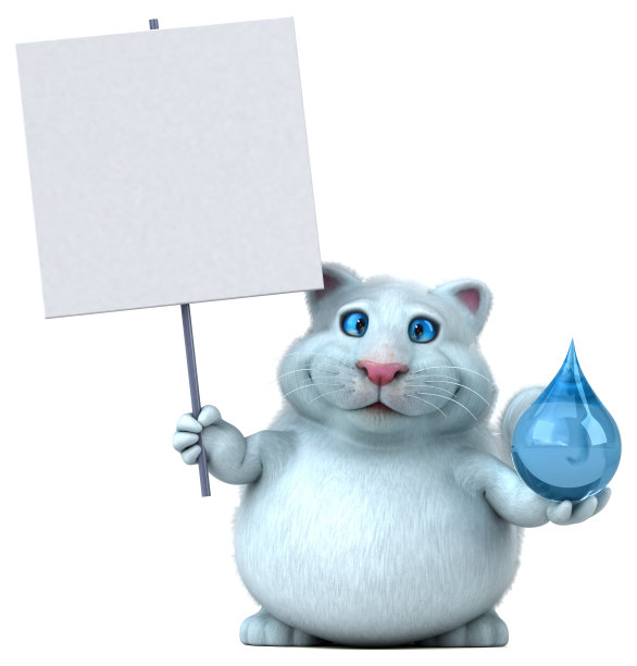 有趣的猫- 3D插图图片下载