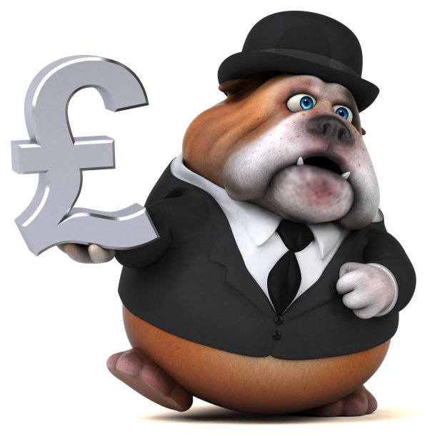 有趣的斗牛犬- 3D插图图片下载