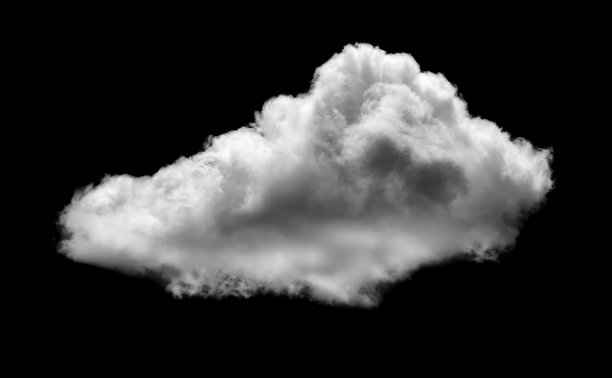 白色的云孤立在一个黑色的背景现实的云图片下载