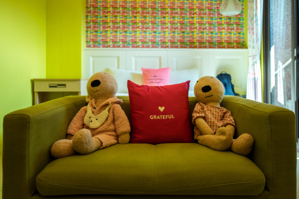 台湾花莲，带感恩枕头的好房间。图片下载