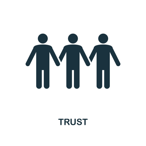 信任图标。单色风格设计来自商业道德图标集合。用户界面和用户体验。像素完美信任图标。用于网页设计，应用程序，软件，打印使用。图片下载