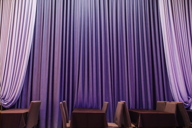 餐厅室内窗帘装饰背景图片下载