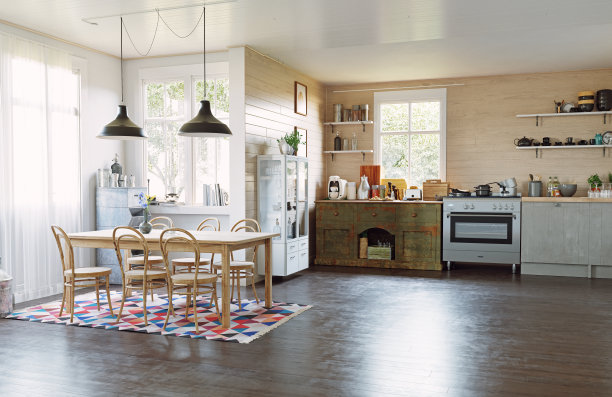 现代乡村厨房图片下载