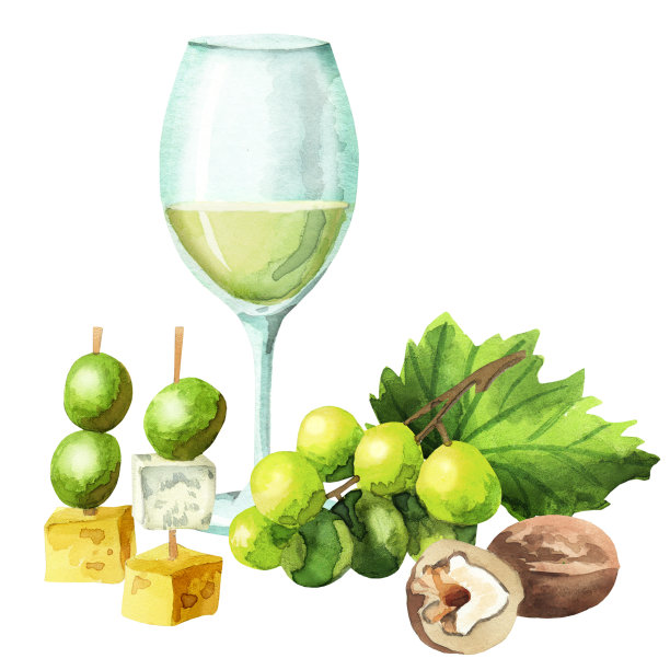 零食对葡萄酒素材图片