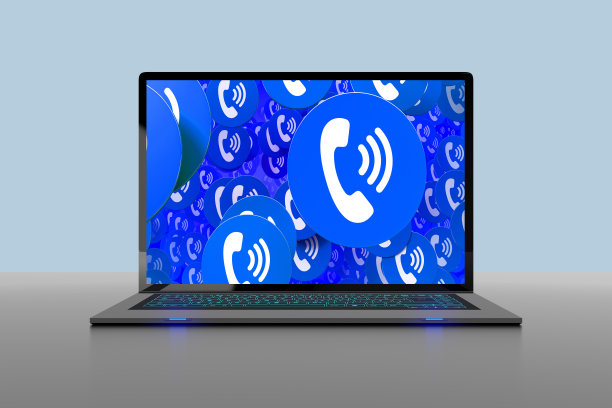 笔记本电脑和电话符号屏幕图片下载