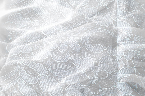 纹理背景图像，白色背景带花边花。纹理背景图案。花边的白色织物。白色饰品，婚纱面料上的刺绣，明信片，照片墙纸，海报，图片下载