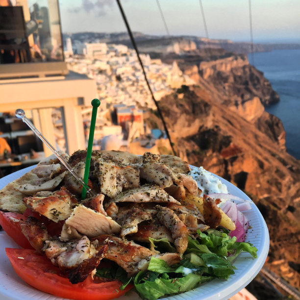 希腊陀螺仪,圣托里尼岛图片下载