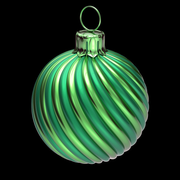 圣诞圣诞球装饰绿色特写图片下载