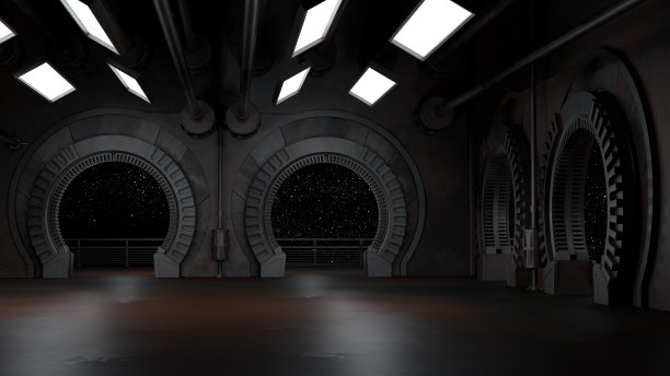 空间环境，为你的角色组合做好准备。三维渲染图片下载