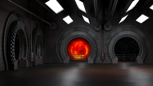 空间环境，为你的角色组合做好准备。三维渲染图片下载