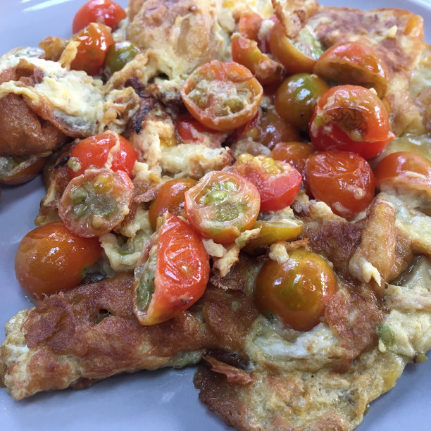 番茄煎蛋卷能量高，营养丰富。图片下载