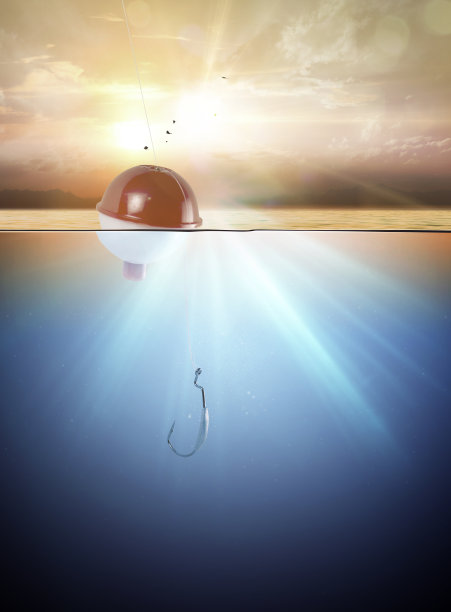 鱼钩在水里图片下载