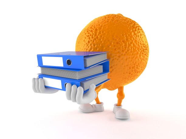 橙色文字携带活页夹图片下载