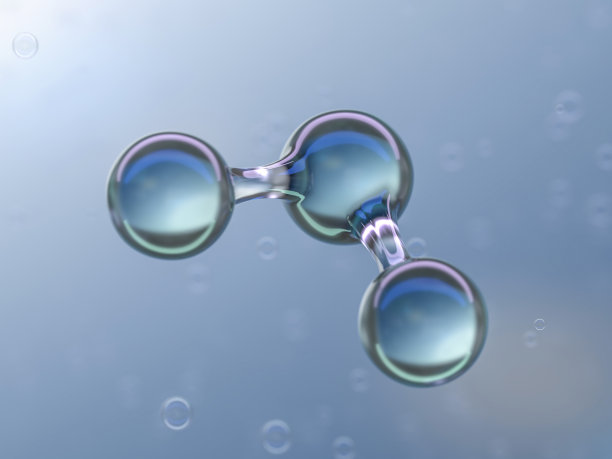 分子模型3D插画图片下载