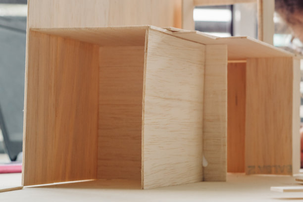 一个建筑系的女学生在做模型图片下载