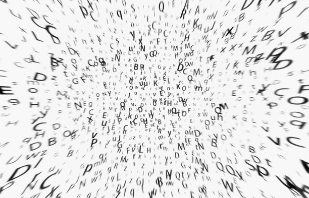 设计元素:字母被重力吸起的背景图片下载