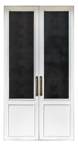 白色双扇门图片下载