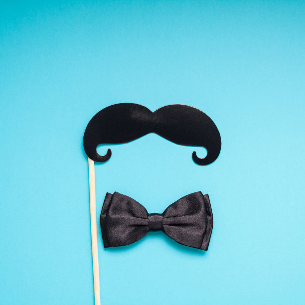 纸胡子是爸爸的概念图片下载