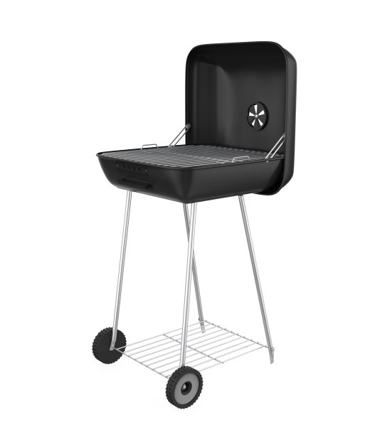 木炭烤架孤立图片下载