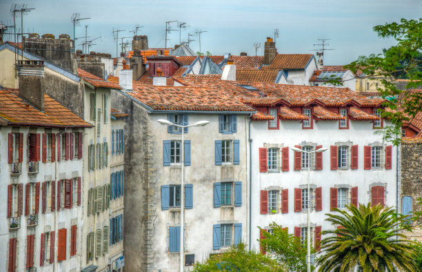 法国贝永的老房子的正面图片下载