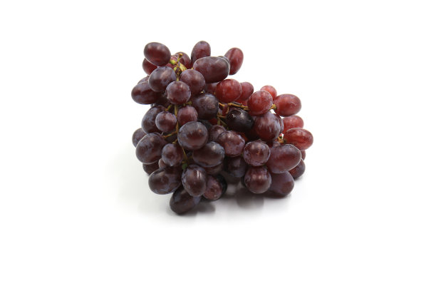 白色背景上的红色葡萄图片下载